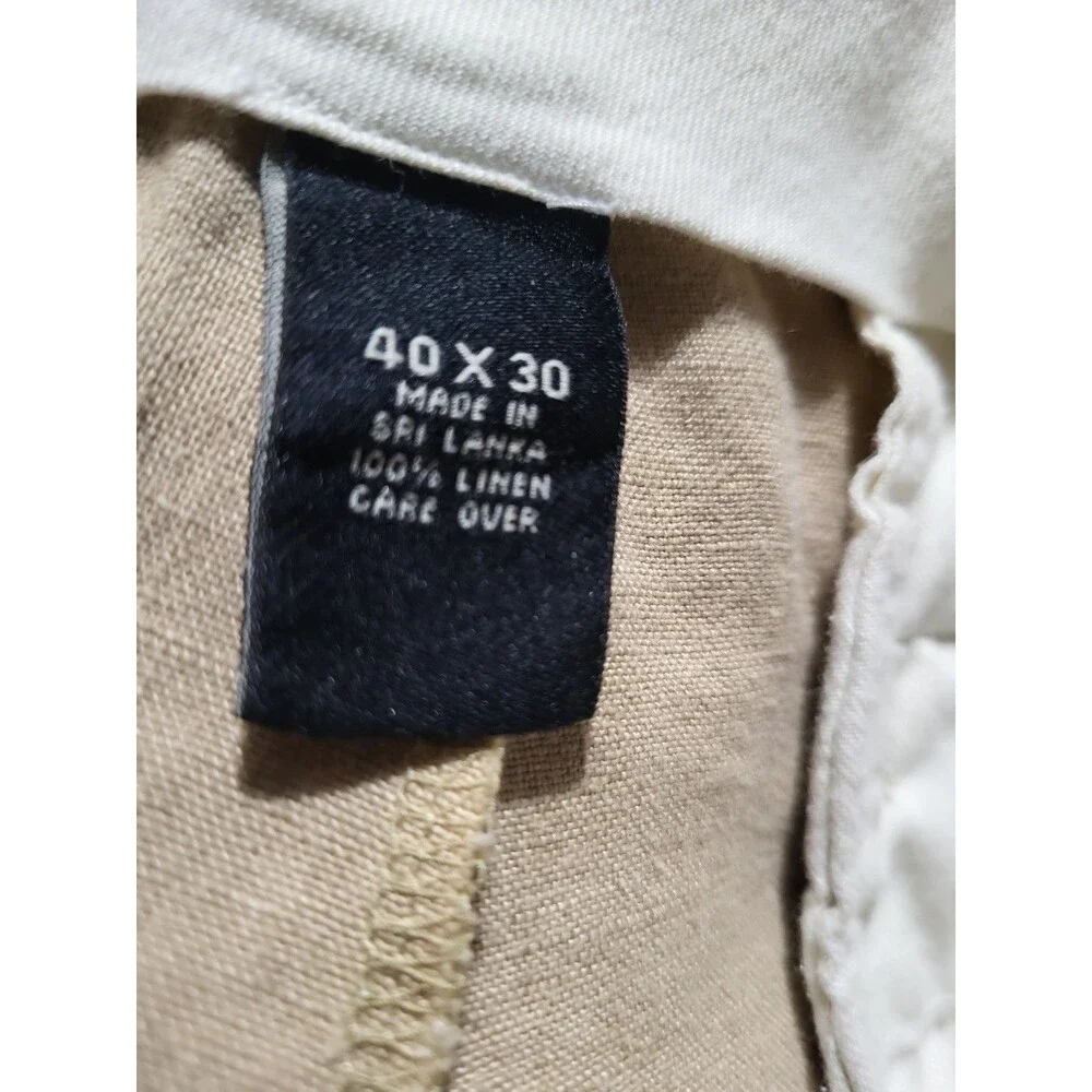 Jos. A Banks Traveler's Collection 100% Linen Brown Pants Size Men's 40x30